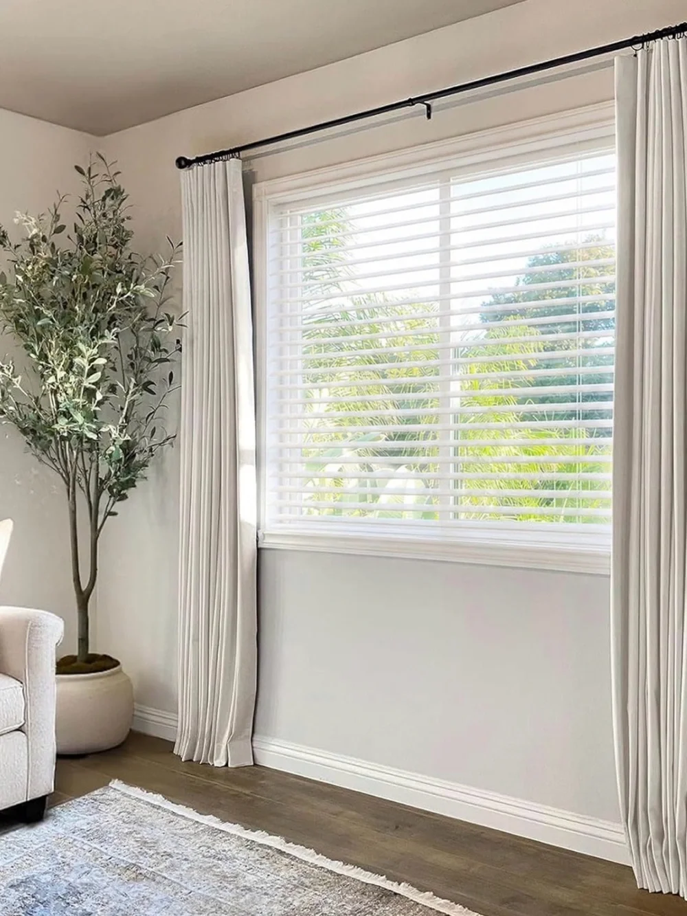 New INOVADAY 100% Blackout Curtains for Bedroom Black Out Curtains W50×L84